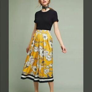 New Anthropologie Vineet Bahl Catriona Cropped Wide Leg Pants XS B-1184